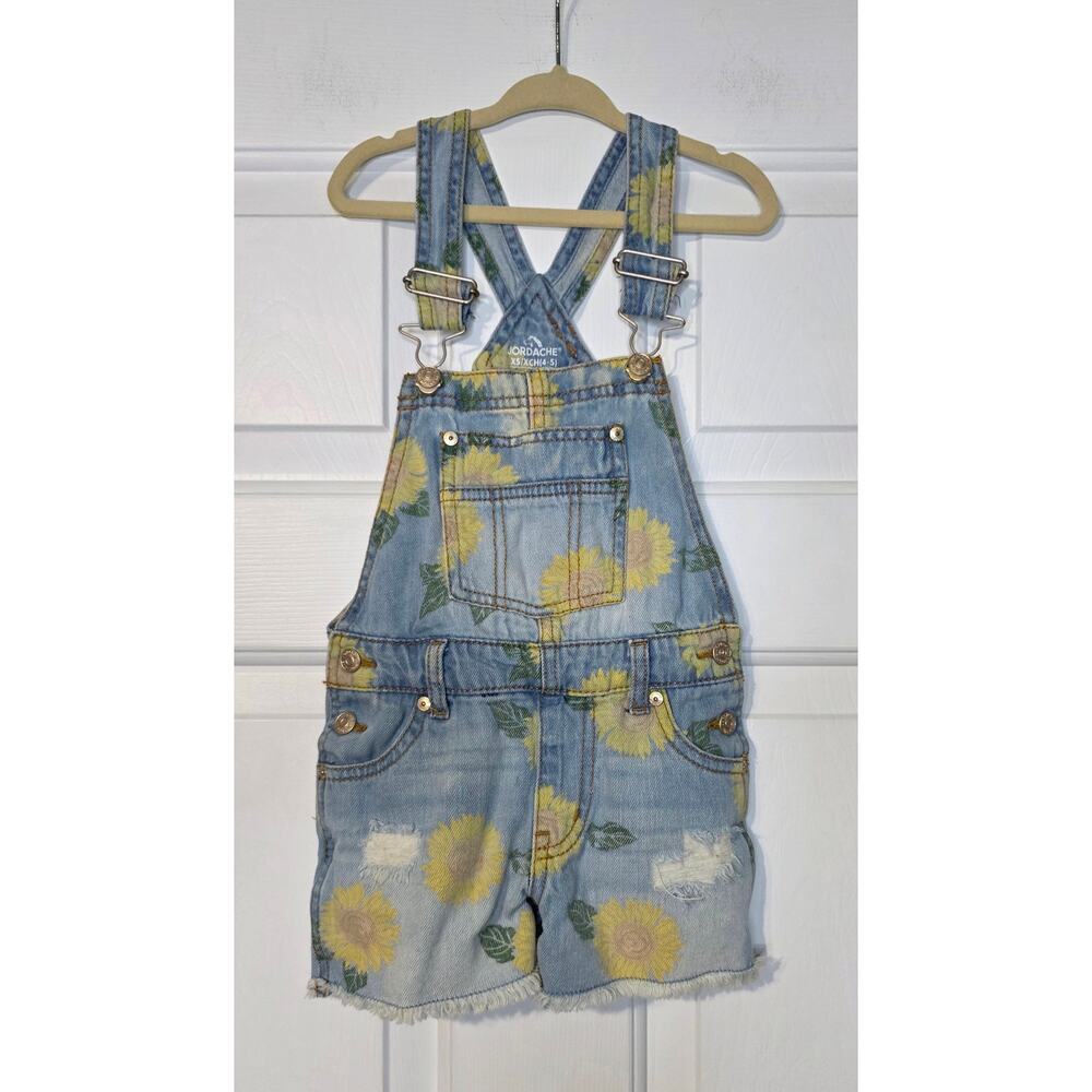 Girls XS 4/5 Jordache Sunflower Overalls‎